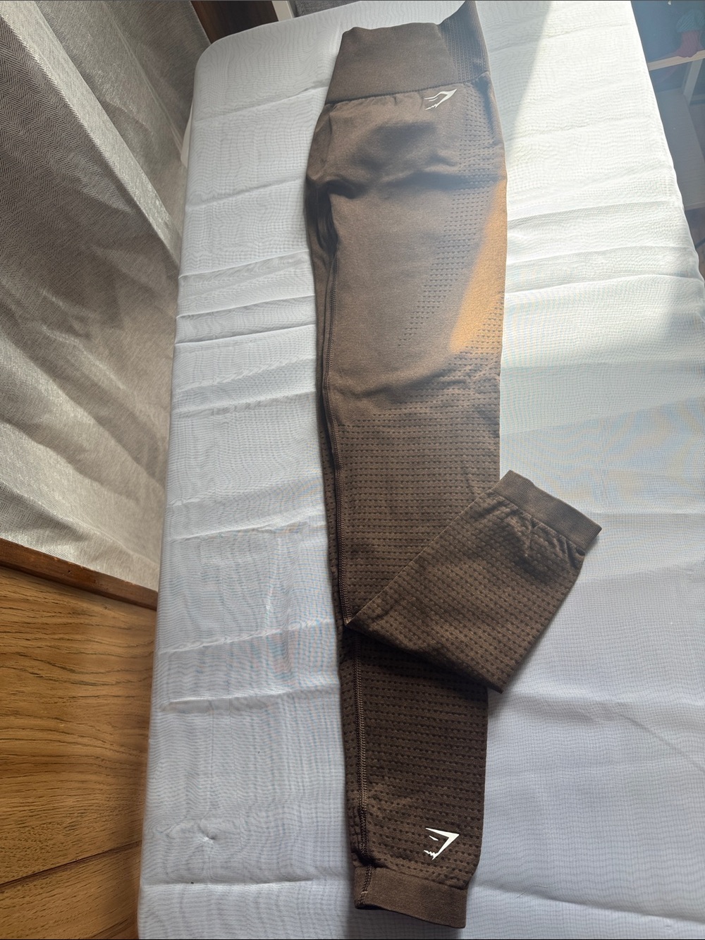 Gymshark Brown Seamless Leggings with Subtle Logo